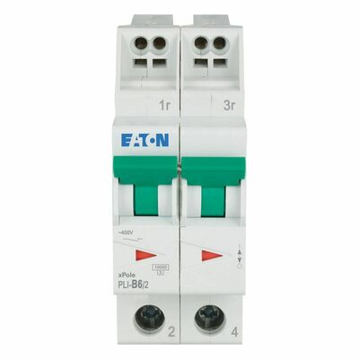 Eaton Leitungsschutzschalter B 6A, 2p Steckkl. PLI-B6/2