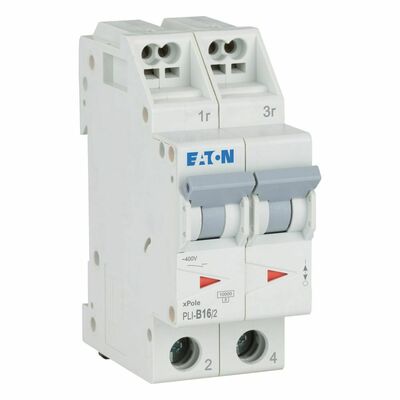 Eaton Leitungsschutzschalter B 16A, 2p Steckkl. PLI-B16/2