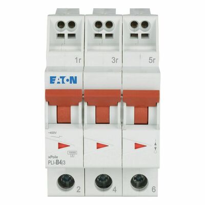 Eaton Leitungsschutzschalter B 4A, 3p Steckkl. PLI-B4/3