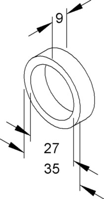HKL Illuminations-Dichtring E27 IP44 Silikon schwarz 2169