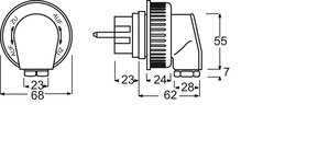 Busch-Jaeger Stecker 74 WD