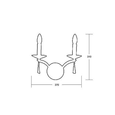 Brumberg Leuchten Wandleuchte Stella 2Lp. E14/40W, chrom 00800562