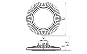 Ridi-Leuchten LED-Hallenstrahler 840 LUNARO360ND #0326964