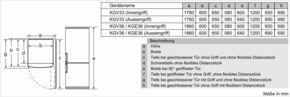 Bosch MDA Kühl/Gefrierkombi Serie6 KGE36ALCA