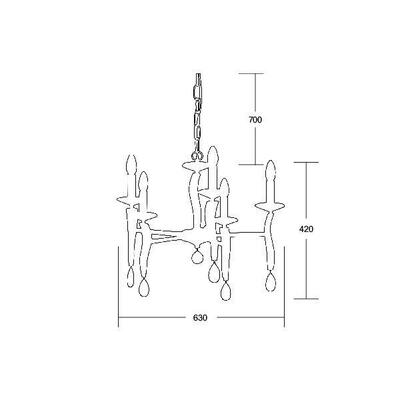 Brumberg Leuchten Krone Girata 5Lp. E14/40W, gold 00859045