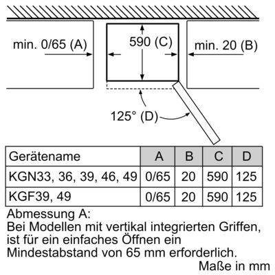 Bosch MDA Kühl/Gefrierkombi Serie2 KGN33NLEB