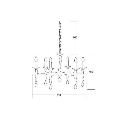 Brumberg Leuchten Krone Girata 6Lp. E14/40W, chrom 00859056