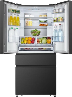 Hisense Gorenje MDA Kühl/Gefrierkombi SbS Black Steel-Look RF 540 N4SBF2