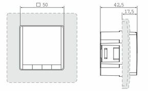 Eberle Controls UP-Raumregler AC230V 1 Wechsler UTE 4100 / weiß
