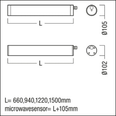 Zumtobel Group LED-Rohrleuchte 840 TLXHO4600-840OSLMLDO