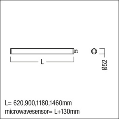 Zumtobel Group LED-Rohrleuchte 830 TLXS3800-830OSLXLEVG