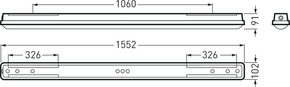 Trilux LED-Feuchtraumleuchte 840, ML, IP66 2310 15B40/ #7923040