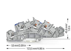 WAGO GmbH & Co. KG Installationsetagenklemme 4 mm² Hybrid 2205-7549