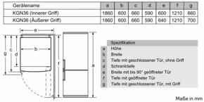 Bosch MDA Kühl/Gefrierkombi Serie2 KGN36NWEA