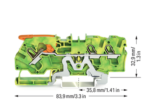 WAGO GmbH & Co. KG Schutzleiterklemme 4 qmm, gn-ge 2104-1307