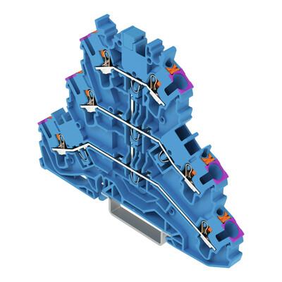 WAGO GmbH & Co. KG Dreistockklemme 6-Leiter, blau 2202-3209
