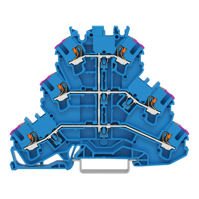 WAGO GmbH & Co. KG Dreistockklemme 6-Leiter, blau 2202-3209