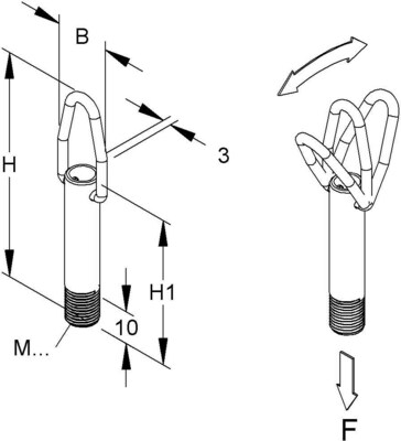 HKL Aufhängenippel 3mm dick 177/80