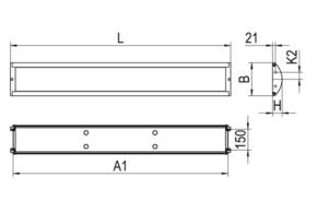 Ridi-Leuchten LED-Anbauleuchte 840, DALI SURVIVOR160 #0632247