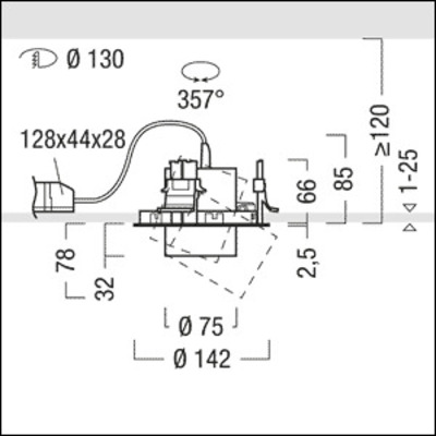 Zumtobel Group LED-Einbaustrahler 940, schwarz VIV2-R S 2 #60715587