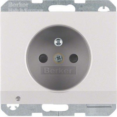 Berker Steckdose Alu m.Schutzkontaktstift 6765107003
