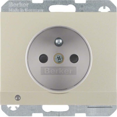 Berker Steckdose edelstahl m.Schutzkontaktstift 6765107004