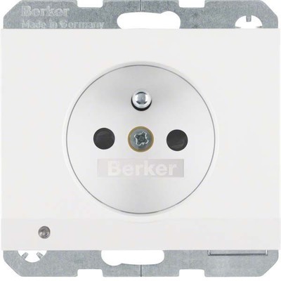 Berker Steckdose pows/gl m.Schutzkontaktstift 6765107009