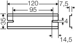 Hensel Tragschiene 120mm DK TS 16 Q