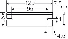 Hensel Tragschiene 120mm DK TS 16 Q