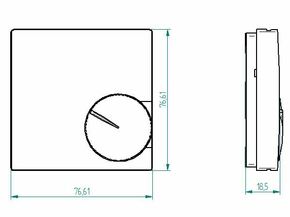 Eberle Controls Raumtemperaturregler AP Aktivweiß RTR-S 6124-24-6