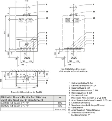 Vaillant Gas-WandheizgerätBrennwert ecoTEC pure 0010030695