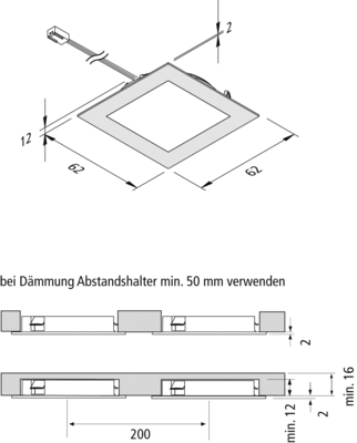 Hera LED Einbauleuchte 3er-Set ww, edelstahloptik 3er Set #61060431002