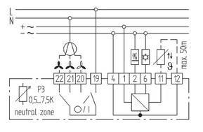 Eberle Controls Klimaregler AC24V 5-30C, 0-10VDC KLR-E 52556