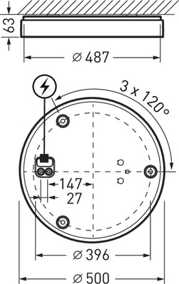 Trilux LED-Leuchte HCL, DALI, weiß Olisq RWD4 #8219062