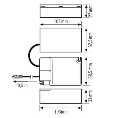 ESYLUX LED-Panel M625 840, DALI CELINE-2 #EQ10132513