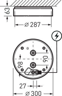 Trilux LED-Leuchte 830, DALI, weiß Olisq RWD1 #8193951