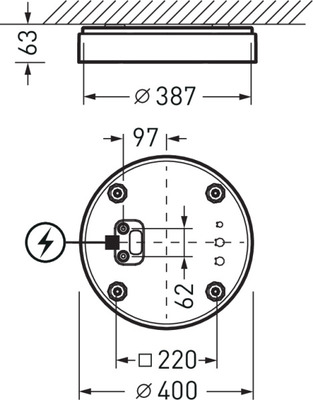 Trilux LED-Leuchte 830, weiß Olisq RWD2 #8197340
