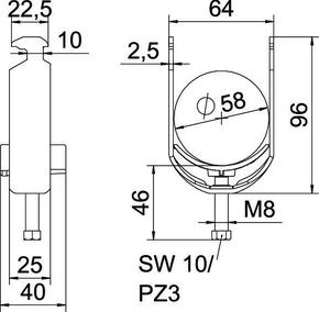 OBO Bettermann Vertr Bügelschelle 52-58mm BS-H1-K-58 FT