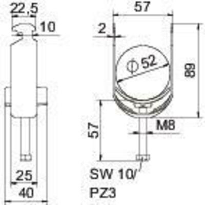 OBO Bettermann Vertr Bügelschelle 6-52mm BS-H2-K-52 FT