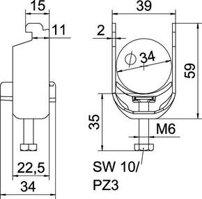 OBO Bettermann Vertr Bügelschelle 28-34mm BS-N1-K-34 FT