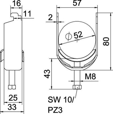OBO Bettermann Vertr Bügelschelle 46-52mm BS-N1-M-52 FT