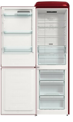 Gorenje Kühl/Gefrierkombi Retrodesign ONRK 619 DR-L burgun