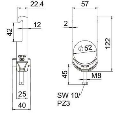OBO Bettermann Vertr Bügelschelle 46-52mm BS-W1-K-52 A2