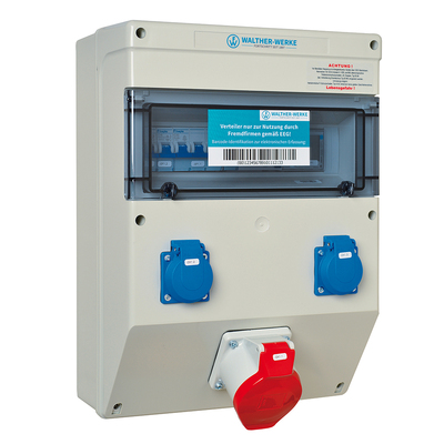 Walther Werke Kunststoff-Steckdosenkombi 1xRCD,3xMCB,2xSchutz 682019901