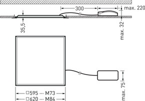 Trilux LED-Einbauleuchte 830, DALI, weiß Siella G7 M #7938551