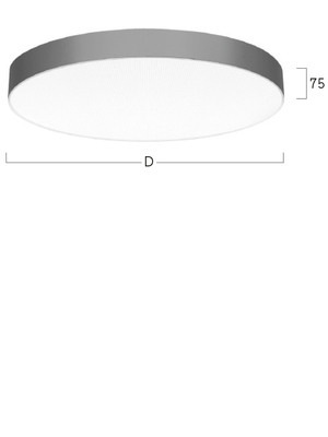 Lightnet LED-Anbauleuchte 4000K, silber BA1ASL-840M-D400