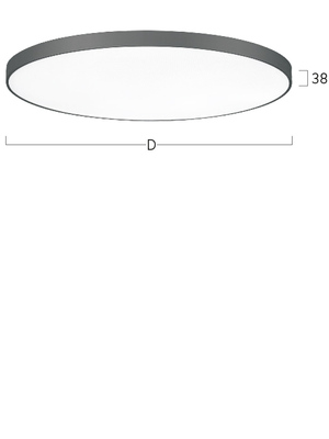 Lightnet LED-Anbauleuchte 4000K, schwarz BA5ABL-840M-D600