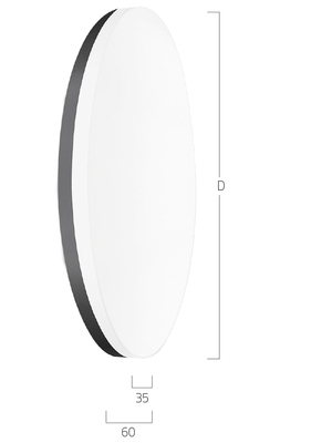 Lightnet LED-Anbauleuchte 3000K, silber BA6FSL-830M-D600