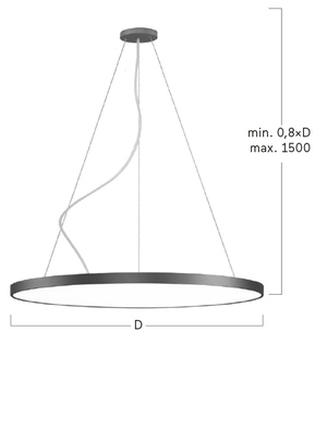 Lightnet LED-Pendelleuchte 4000K, schwarz BG1OBL-840M-D900-U