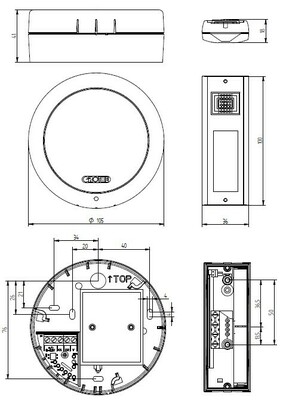Grothe Funkgong-Set Wandmontage CALIMA 100